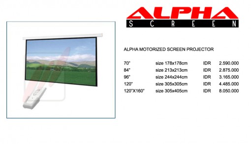 Alpha Motorized Screen Projector 1